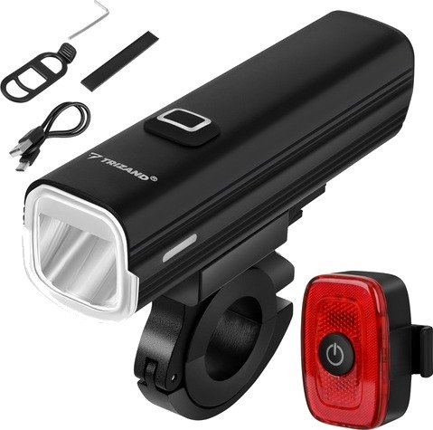 Trizand Sykkellykt Led 1000 Lm + Baklys Trizand