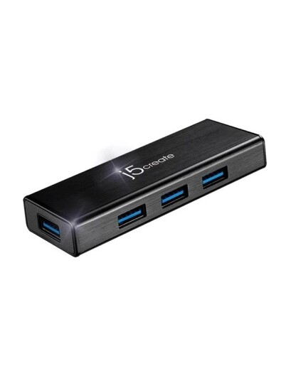 j5create 4 Port USB3.0 Mini Hub USB hub USB 3.0 4 porter Svart JUH340 N