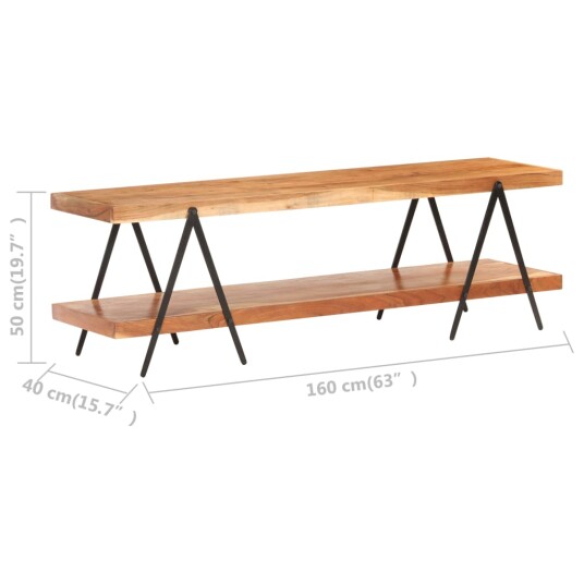 vidaXL TV-benk 160x40x50 cm heltre akasie