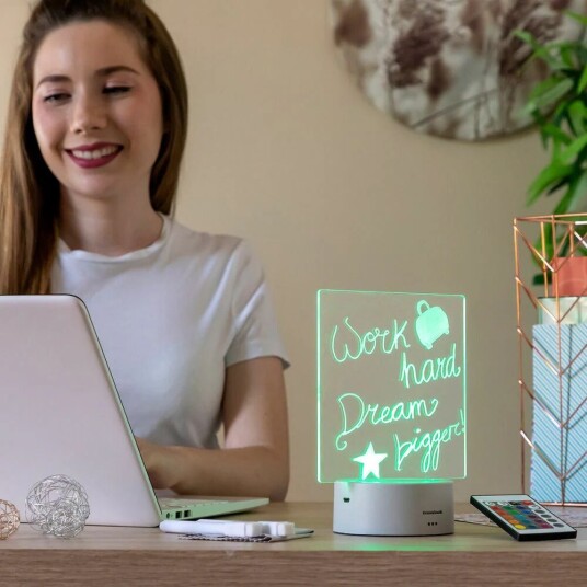 Tavle med LED for notater og meldinger Lemo InnovaGoods
