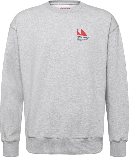 Revolution Printed Crewneck   Grey   XL