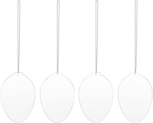 Cooee Design Easter Deco egg påskepynt 4 pakning White Cooee Design Easter Deco egg påskepynt 4 pakning White