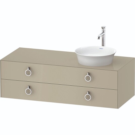 Duravit White Tulip Servantskap 2 skuf. 130x55x40,8 cm Taupe Høyglans