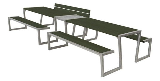 Piknikbord PLUS Zigma med Ryggstøtte 392 cm