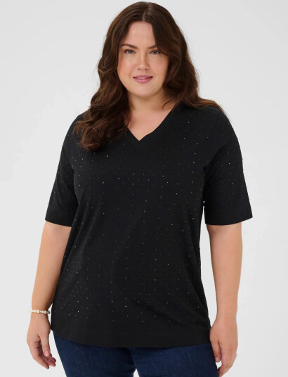 Kaffe Curve Kcphoelina T-Shirt - Black - XL