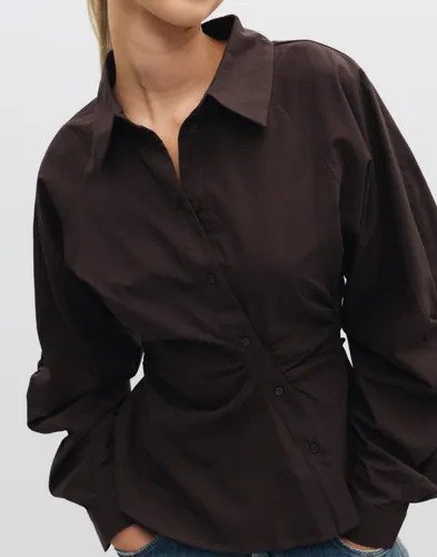 Pieces Brun Pcelodie L/S Shirt Wvn