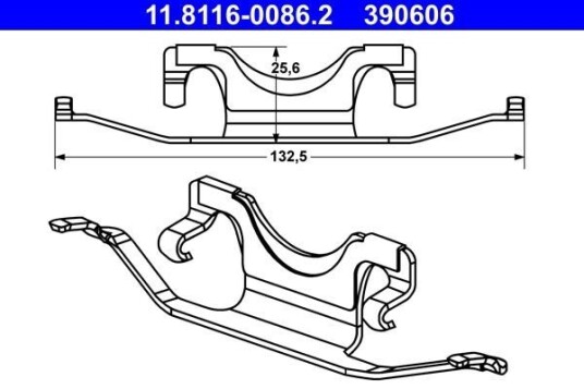 Ate Fjær bremsecaliper ATE 11.8116 0086.2 Ate Fjær bremsecaliper ATE 11.8116 0086.2