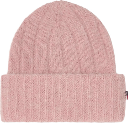 Lexington Clothing Alpaca Blend Rib Knitted Beanie Pink ONE SIZE