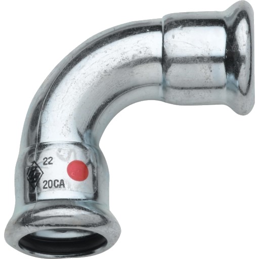 108 mm TURBO stålbøy 90G. hylse/hylse