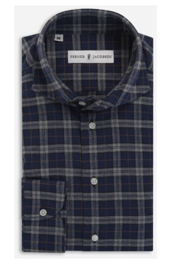 Flanel Slimline Blue-Grey Check Flanel Slimline Blue-Grey Check
