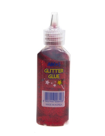 Amos Glitterlim Rød