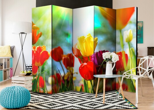 Romdeler Spring Tulips II 222x517 cm - Artgeist sp. z o. o.