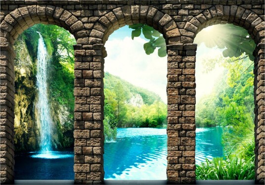 Fototapet Mysterious Waterfall 300x210 - Artgeist sp. z o. o.