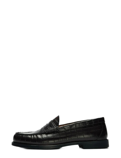 Selected Slhbilly Leather Penny Loafer Black 45