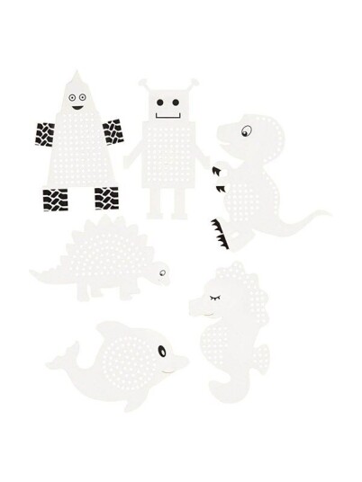 Creativ Company Embroidery figures Animals and Robots 18 pcs.