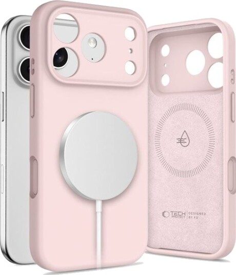 Tech Protect Silikon MagSafe Deksel i Rosa perle for iPhone 17 Pro Max