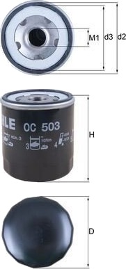 Oljefilter KNECHT OC 503 Oljefilter KNECHT OC 503