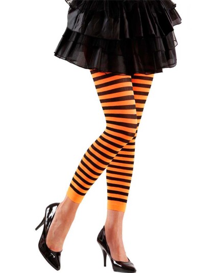 Stripete Svart og Orange Tights Stripete Svart og Orange Tights