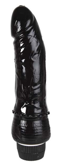 Realistic Vibrating Dong Black 20 cm