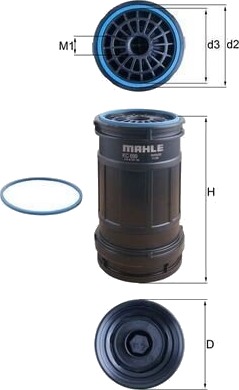 Drivstoffilter MAHLE ORIGINAL KC 699D