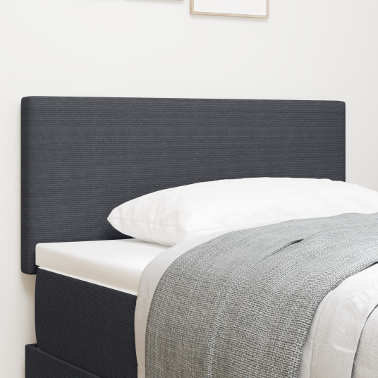 Sengegavl Enkel Design Mørkegrå 90 cm Corduroy Stoff