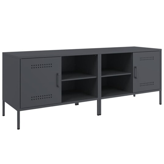  TV-benker 2 stk antrasitt 68x39x50,5 cm stål 842999