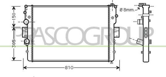 PRASCO FT927R001 Radiator motorkjøling