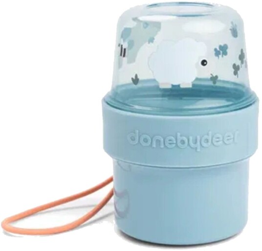 Done By Deer To Go Tiny Farm Todelt Snacksbeholder - 310 ml - Blue