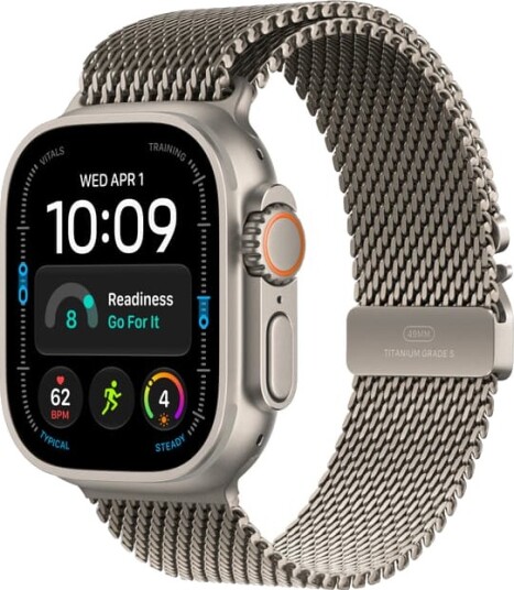 Apple Watch Ultra 4 49mm CEL (naturlig titan/naturlig titan Milanese Loop) L