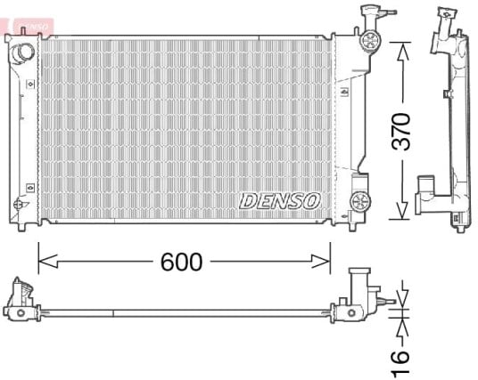 Radiator motorkjøling DENSO DRM50094 Radiator motorkjøling DENSO DRM50094