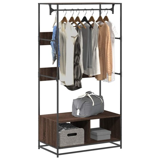  Garderobe brun eik 90x50x180 cm konstruert tre 8721102843570