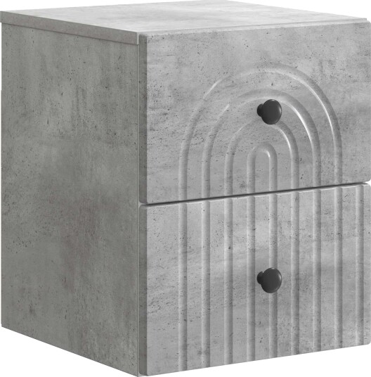  Vegghengt Nattbord Betonggrå 33 x 34,5 x 40 cm Konstruert tre