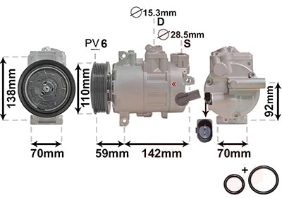 AC-kompressor VAN WEZEL 0300K270