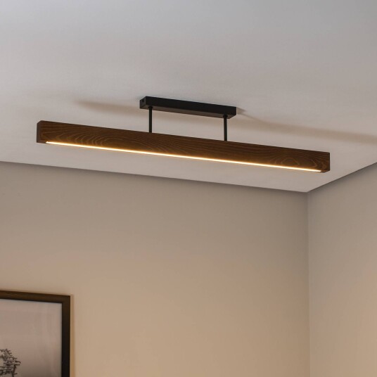 TK Lighting LED-taklampe Teo i tre valnøtt 96 cm 3000 K