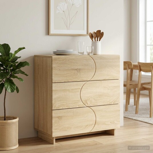 vidaXL Skjenk Sonoma eik 70 x 38 x 75 cm Konstruert tre