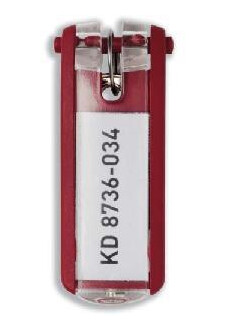 Durable Nøkkelbrikke Key Clip Rød 6 Stk Durable Nøkkelbrikke Key Clip Rød 6 Stk