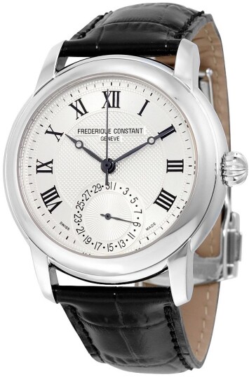 Frederique Constant Herreklokke FC 710MC4H6 Classics Sølvfarget/Lær Frederique Constant Herreklokke FC 710MC4H6 Classics Sølvfarget/Lær