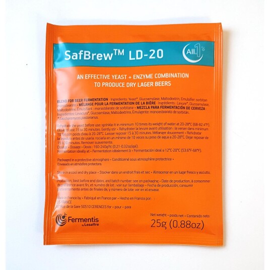 Fermentis SafBrew™ LD 20 25g Tørrgjær for lavkarbo lagerøl