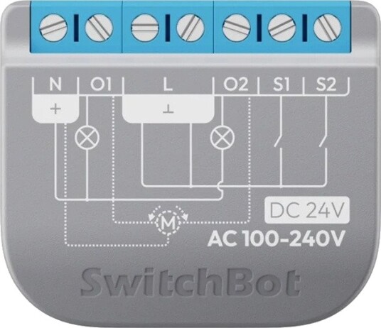 Switchbot 2PM Dobbelkanal Smart Relé - Bluetooth, WiFi