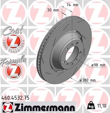 Bremseskive ZIMMERMANN 460.4532.75