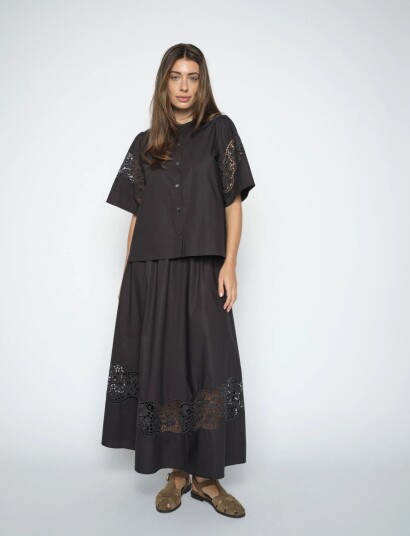 MOS MOSH Mmredu Cotoni Skirt Black XL