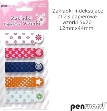 Polsirhurt Indeksfaner Zi 23 Papir 5 Farget 12X44 Mm