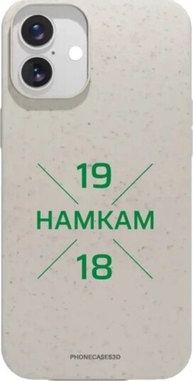 Phonecases3D iPhone 16 Plus HamKam komposterbart deksel, hvit