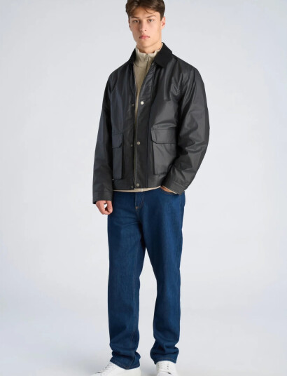 Lindbergh Field Jacket With Corduroy Collar Black XXL Lindbergh Field Jacket With Corduroy Collar Black XXL