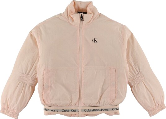 Calvin Klein Windbreaker Logo Tape Kreolsk Rosa Calvin Klein 14 år (164) Overgangsjakke