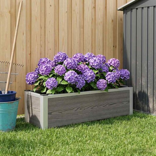 vidaXL Høybed Grå 100 x 30 x 22 cm WPC og Aluminium