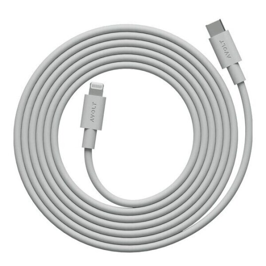 Avolt 2m USB-C til Lightning Kabel Gotland Grey