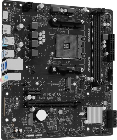 ASRock B550M-P AM4 Micro ATX hovedkort med 2 DDR4 spor og M.2 støtte