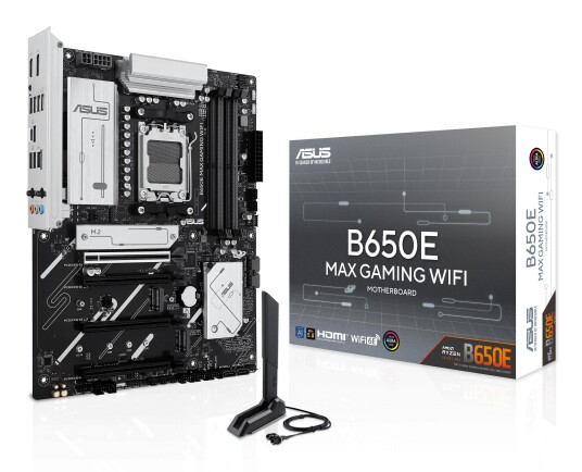 ASUS B650E MAX Gaming ATX Hovedkort med Wi-Fi 6E og DDR5 ASUS B650E MAX Gaming ATX Hovedkort med Wi-Fi 6E og DDR5
