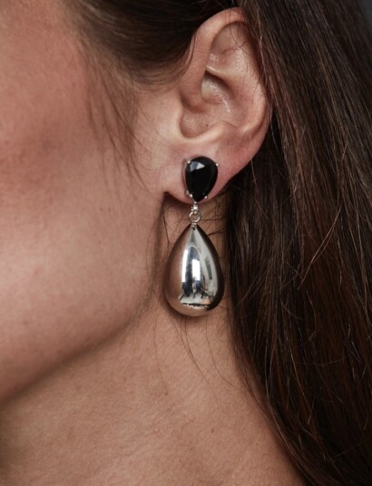 Bud to rose Destiny Drop Earring Clear/Gold Black 